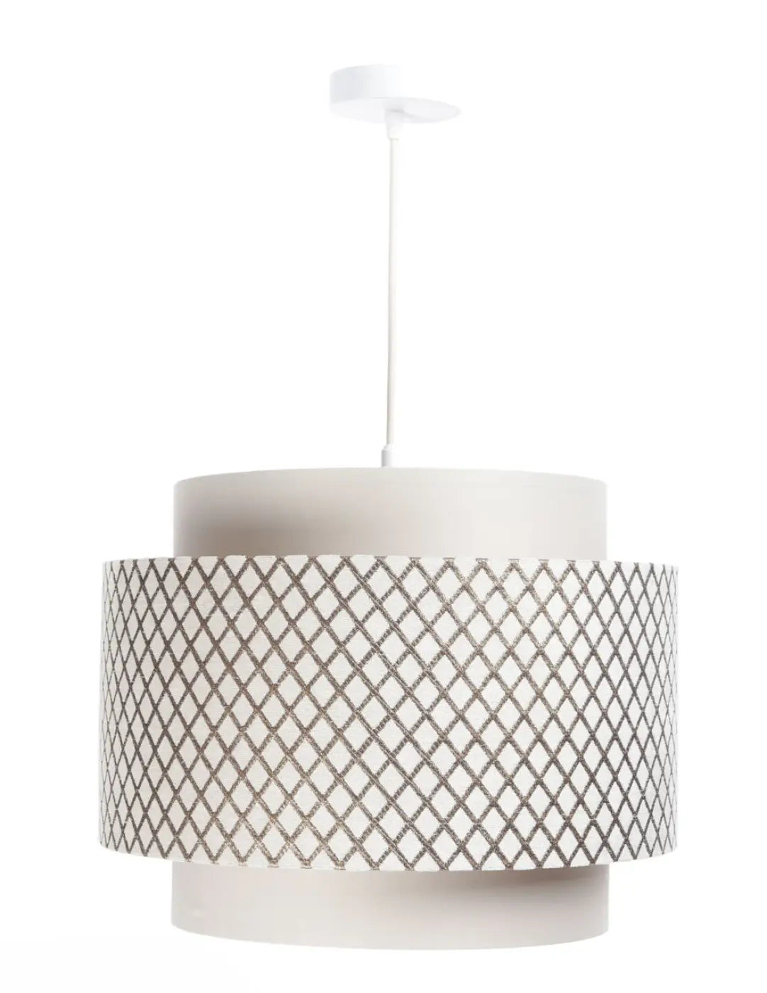 Suspension Luminaire Design - Doblo (Blanc Crème/Doré)