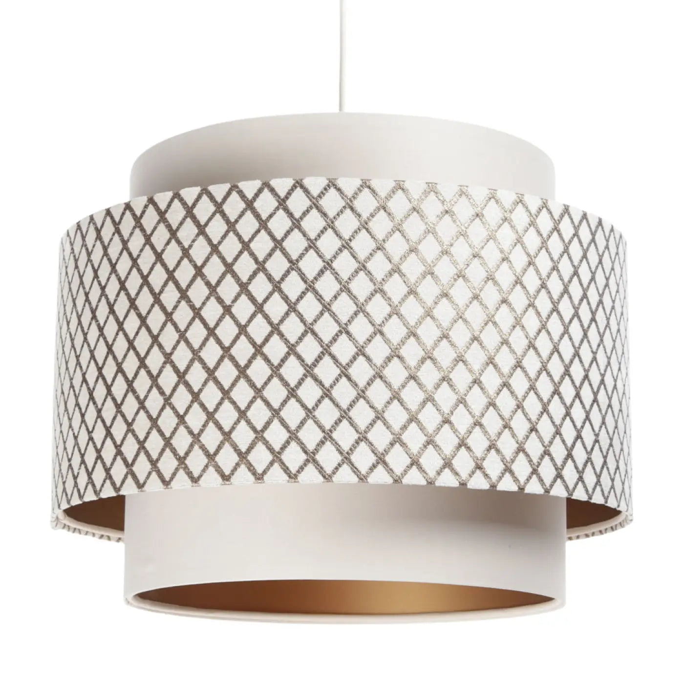 Suspension Luminaire Design - Doblo (Blanc Crème/Doré)