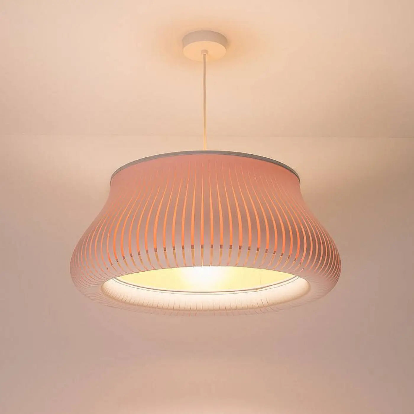Suspension Luminaire Design - Oblo (Blanc/Jaune)