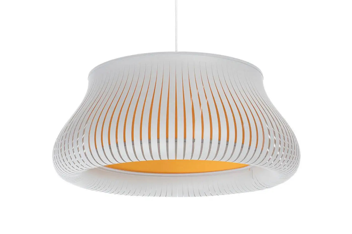 Suspension Luminaire Design - Oblo (Blanc/Jaune)