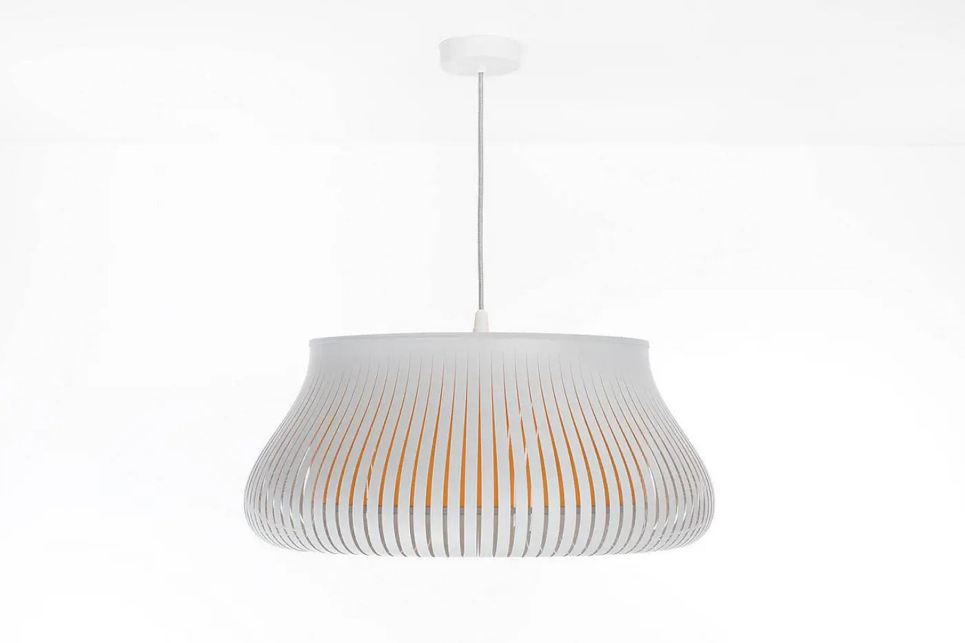 Suspension Luminaire Design - Oblo (Blanc/Jaune)