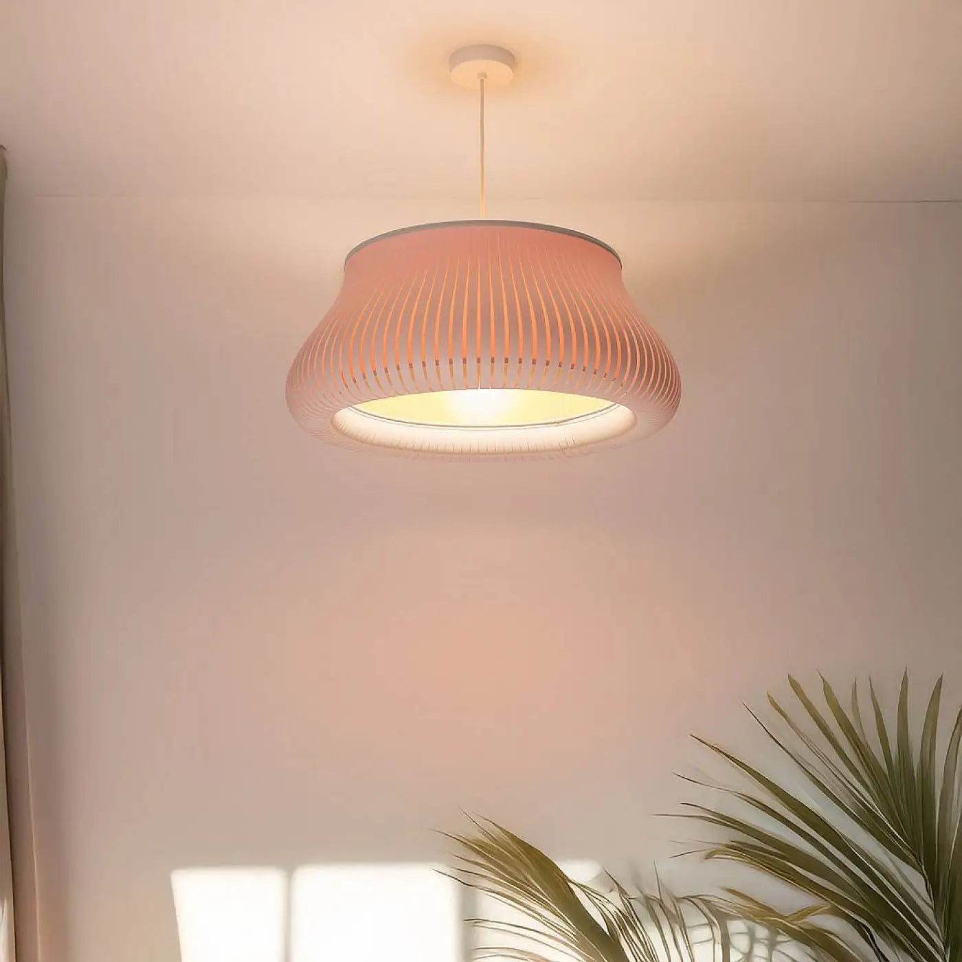 Suspension Luminaire Design - Oblo (Blanc/Jaune)