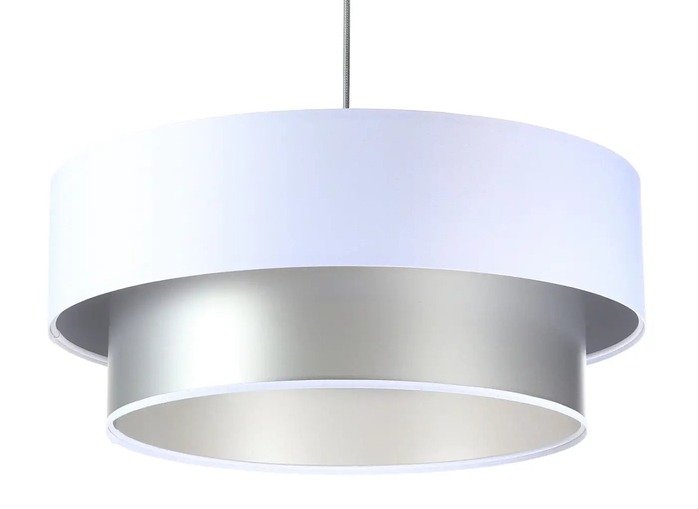 Suspension Luminaire Design - Duo (Blanc/Argent)