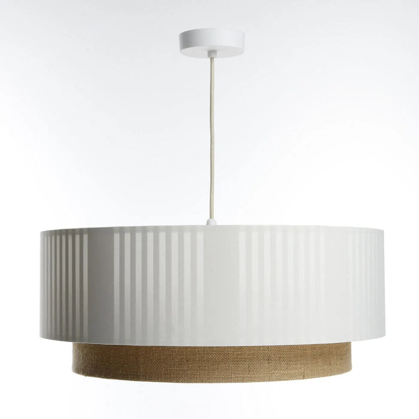 Suspension Luminaire Design - Duo Lami Line (Blanc/Beige/Ecru)