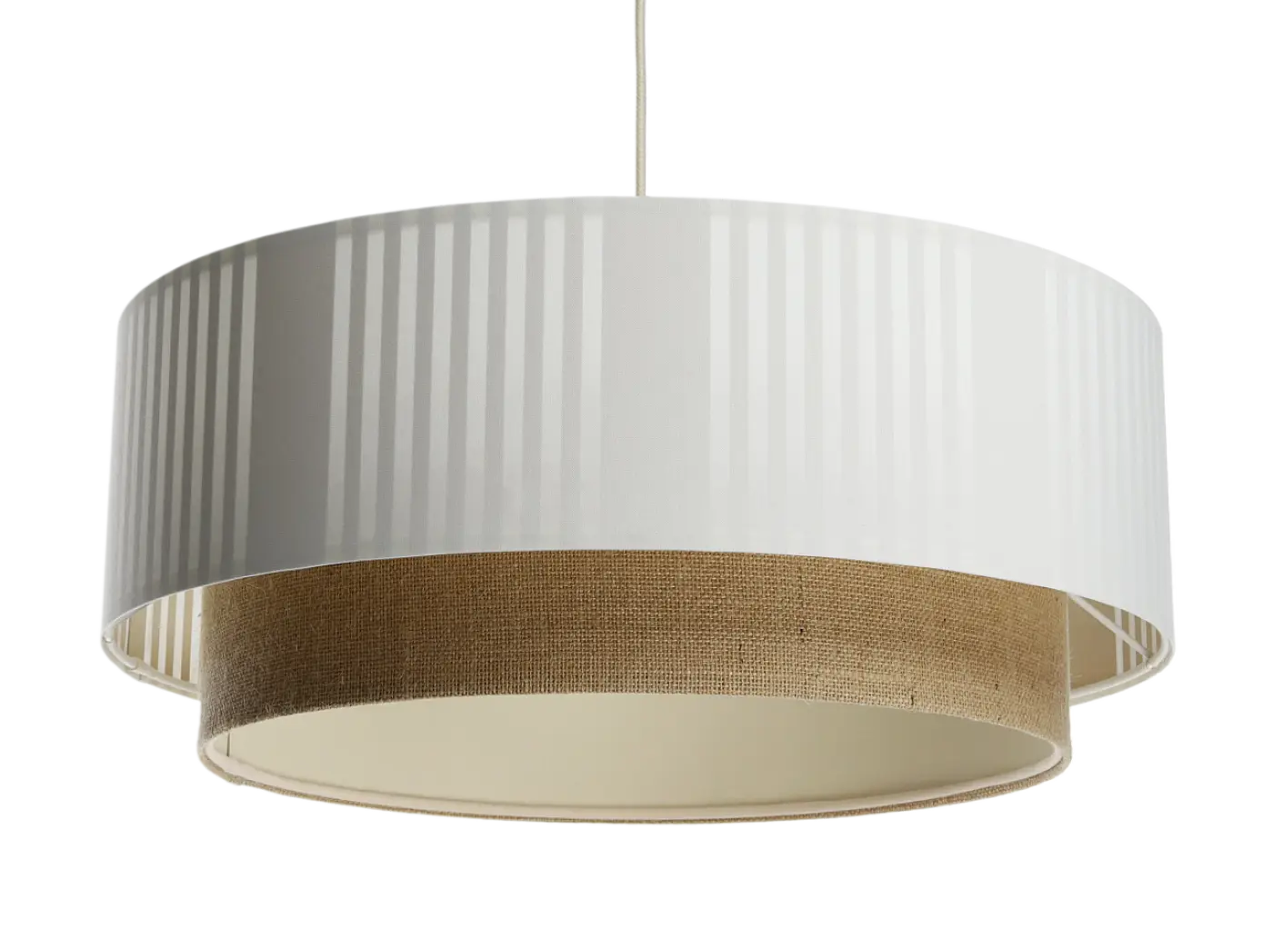 Suspension Luminaire Design - Duo Lami Line (Blanc/Beige/Ecru)