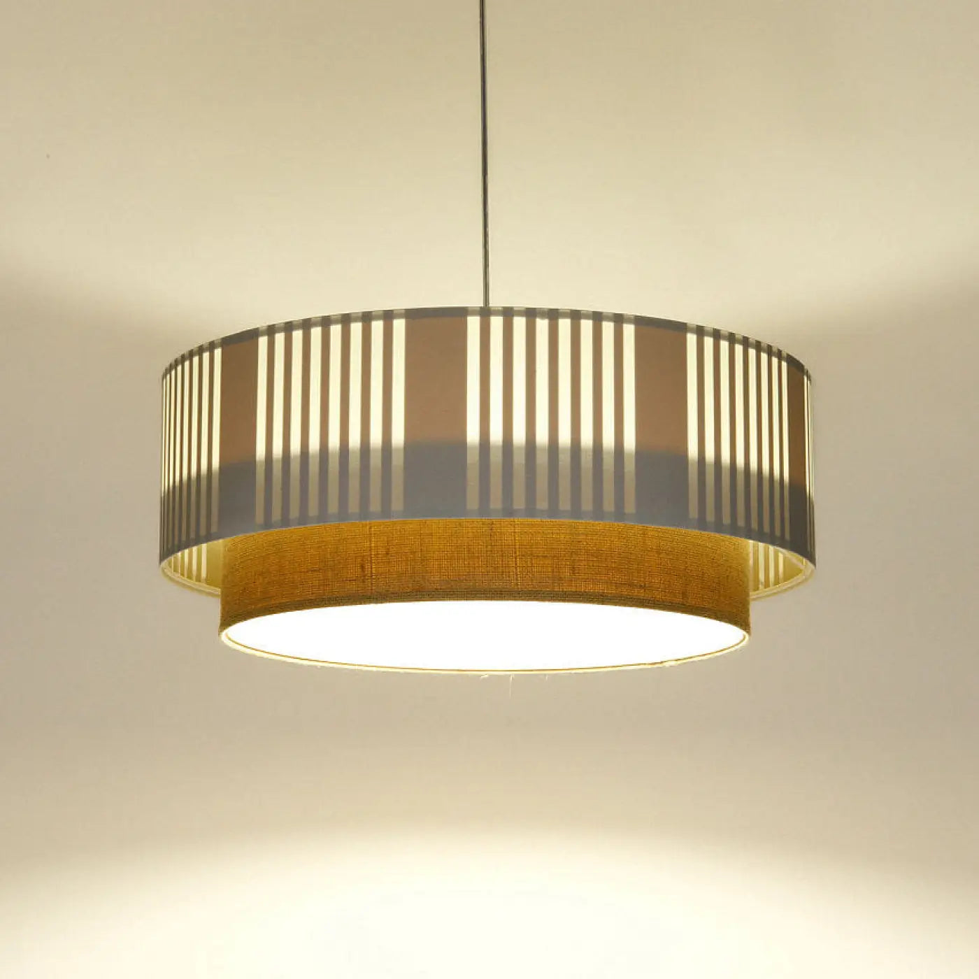 Suspension Luminaire Design - Duo Lami Line (Blanc/Beige/Ecru)
