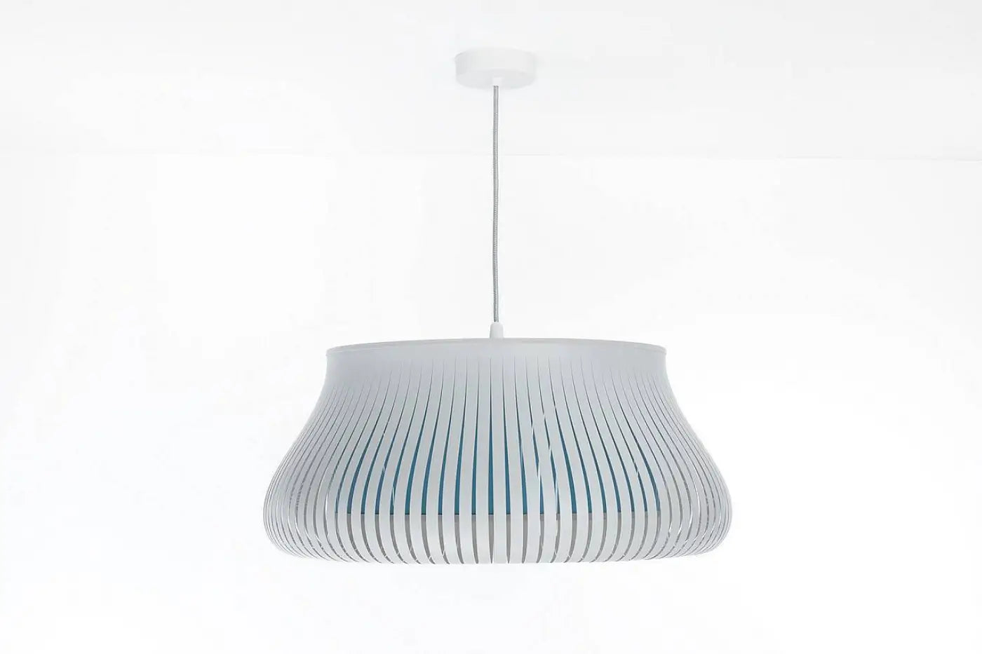 Suspension Luminaire Design - Oblo (Blanc/Bleu Clair)