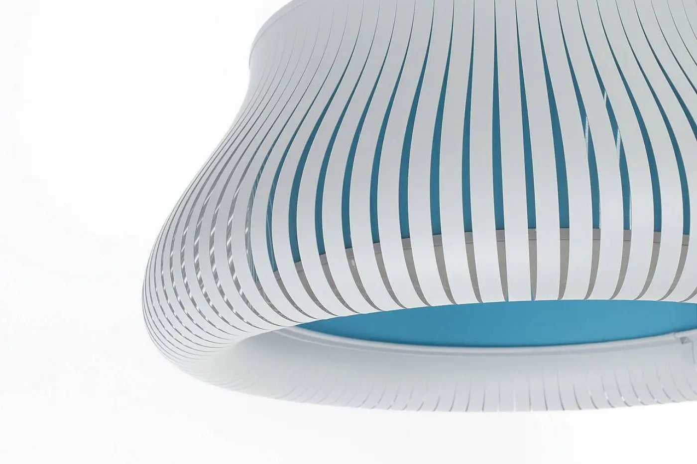 Suspension Luminaire Design - Oblo (Blanc/Bleu Clair)