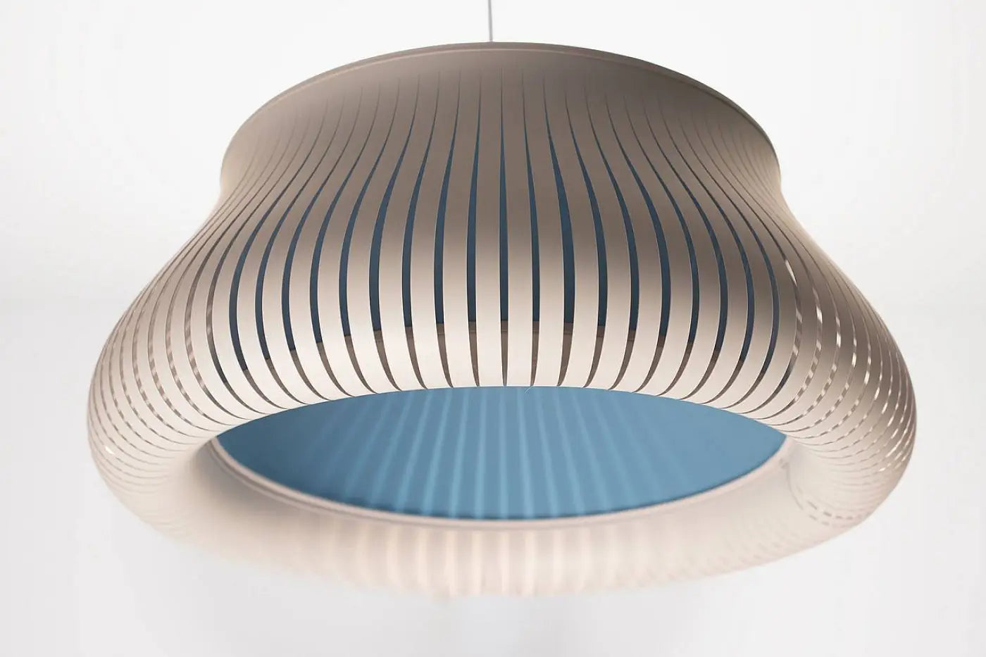Suspension Luminaire Design - Oblo (Blanc/Bleu Clair)