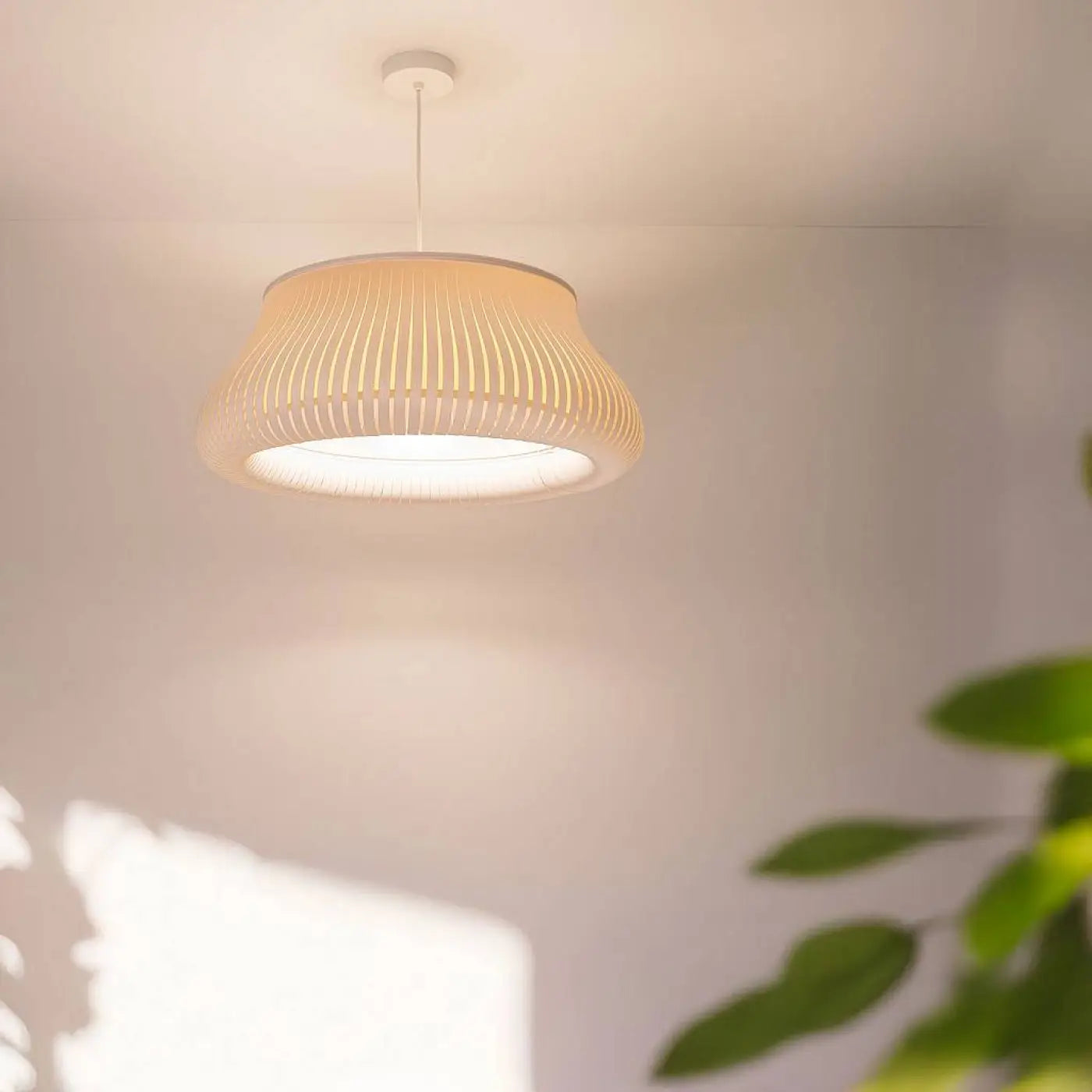 Suspension Luminaire Design - Oblo (Blanc/Crème)