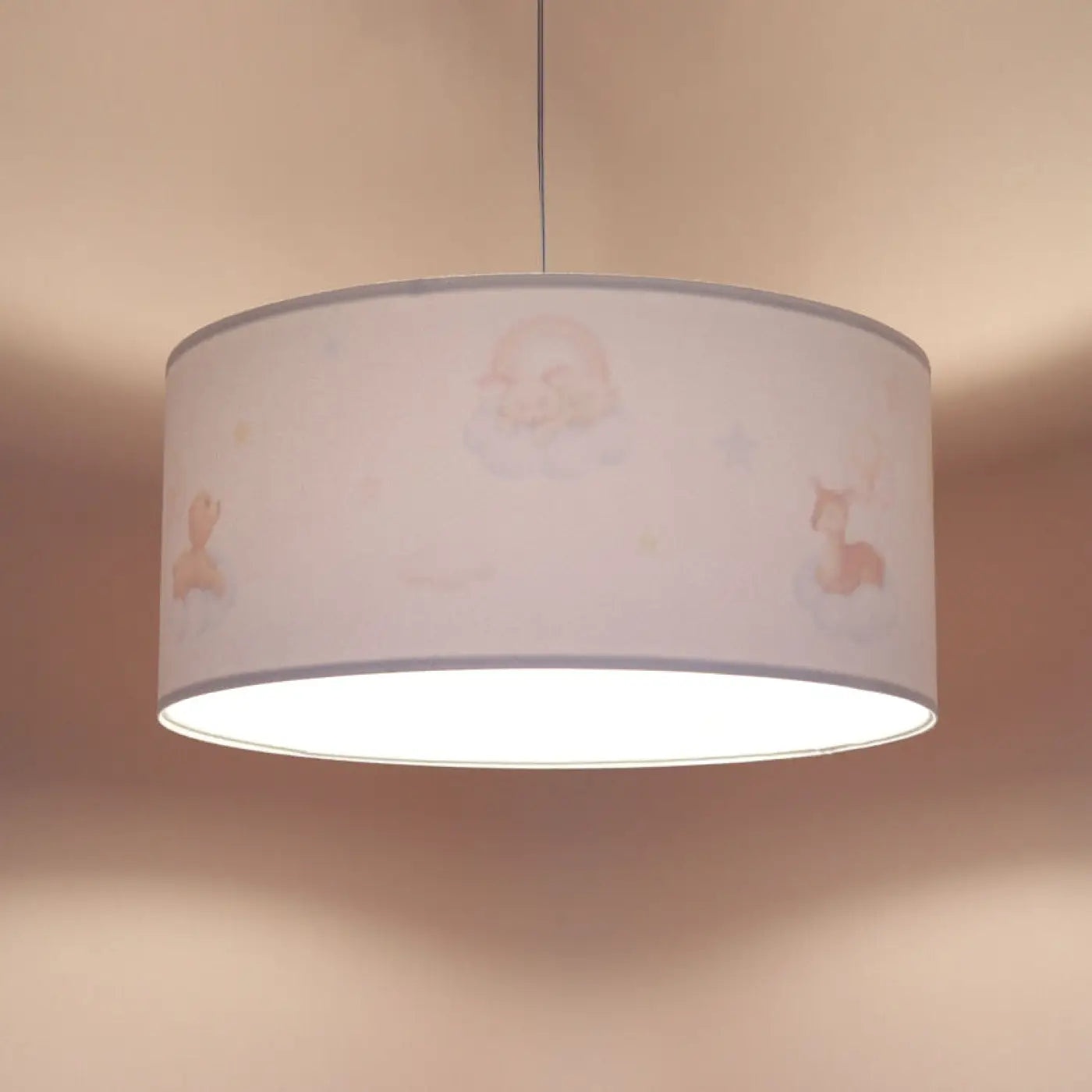 Suspension Luminaire - Sweet Dreams Classic (Bleu Pastel/Blanc/Jaune/Marron Clair)
