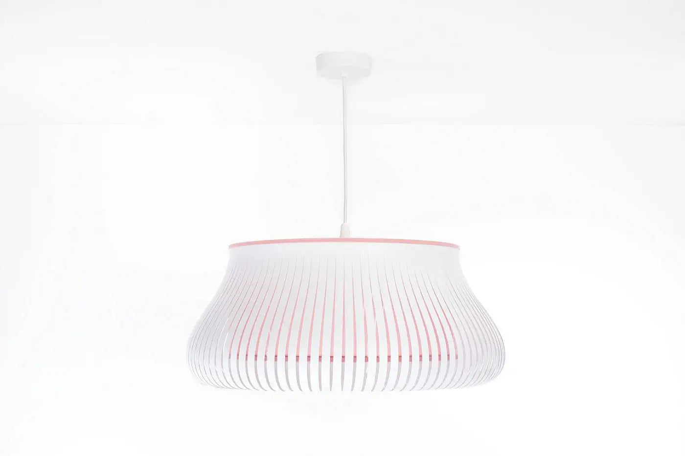 Suspension Luminaire Design - Oblo (Blanc/Rose)