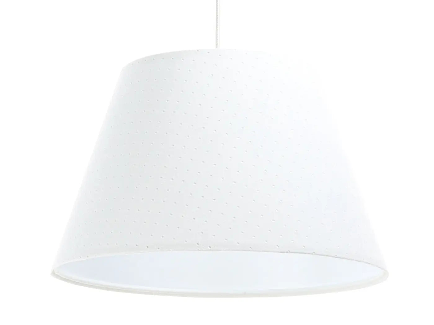 Suspension Luminaire Scandinave en Tissu - Bell Jasmin (Blanc)