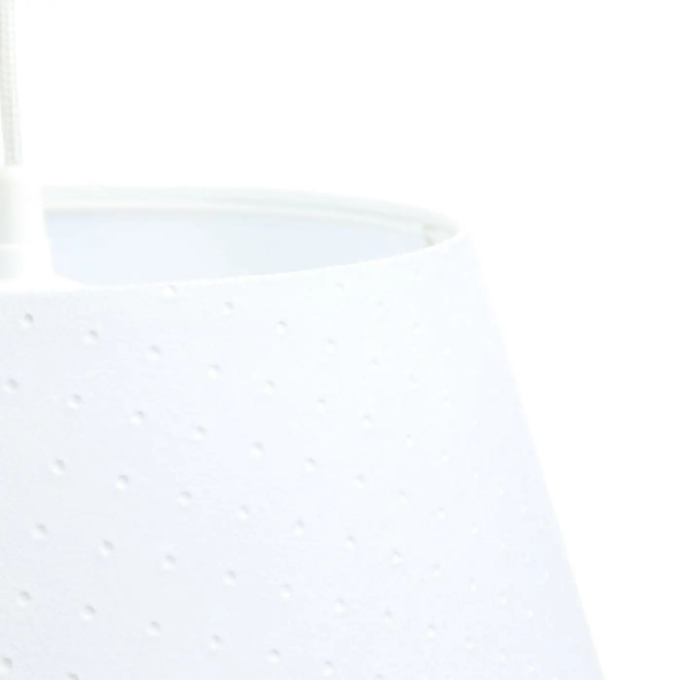Suspension Luminaire Scandinave en Tissu - Bell Jasmin (Blanc)