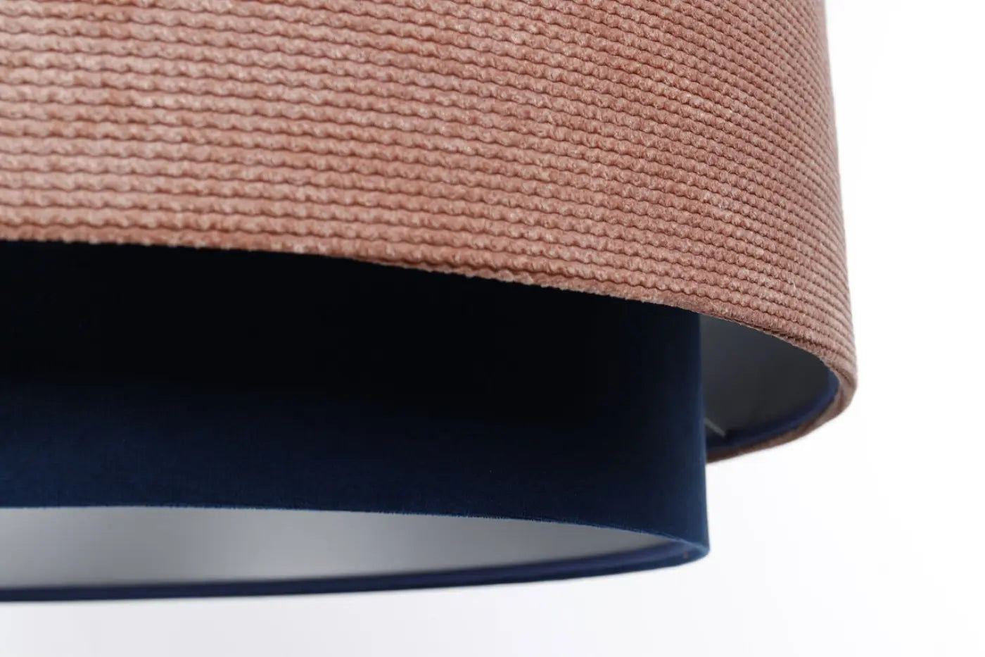 Suspension Luminaire Chic - Doblo Classic (Bleu Marine/Rose Pâle/Argent)