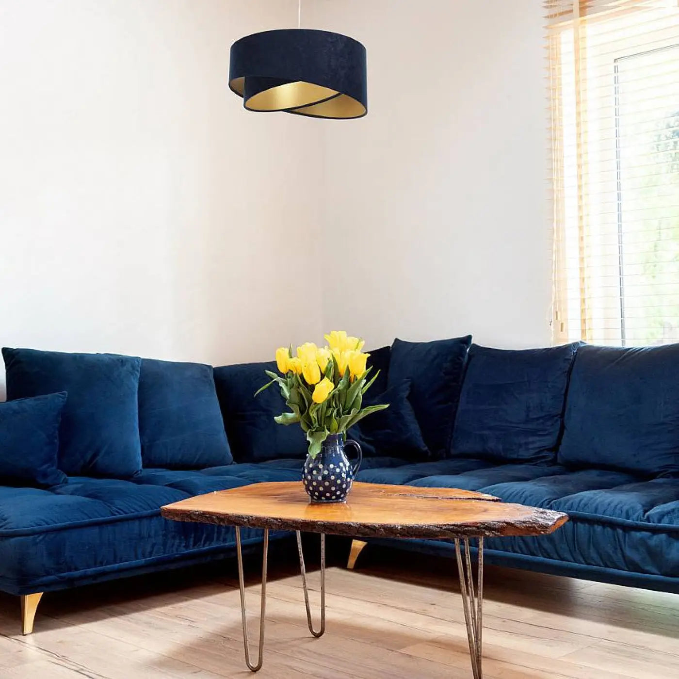 Suspension Luminaire Chic - Galaxy Auric (Bleu Marine)