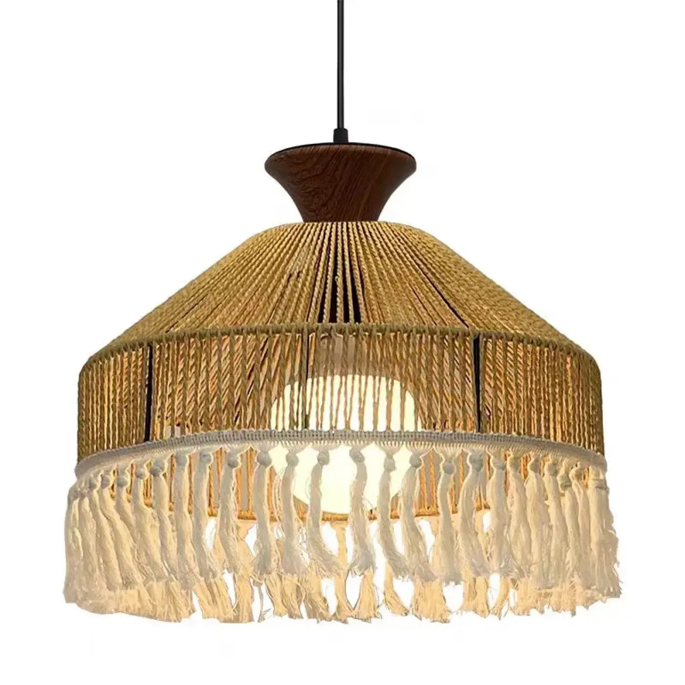 Suspension Luminaire Boheme en Rotin - Venah