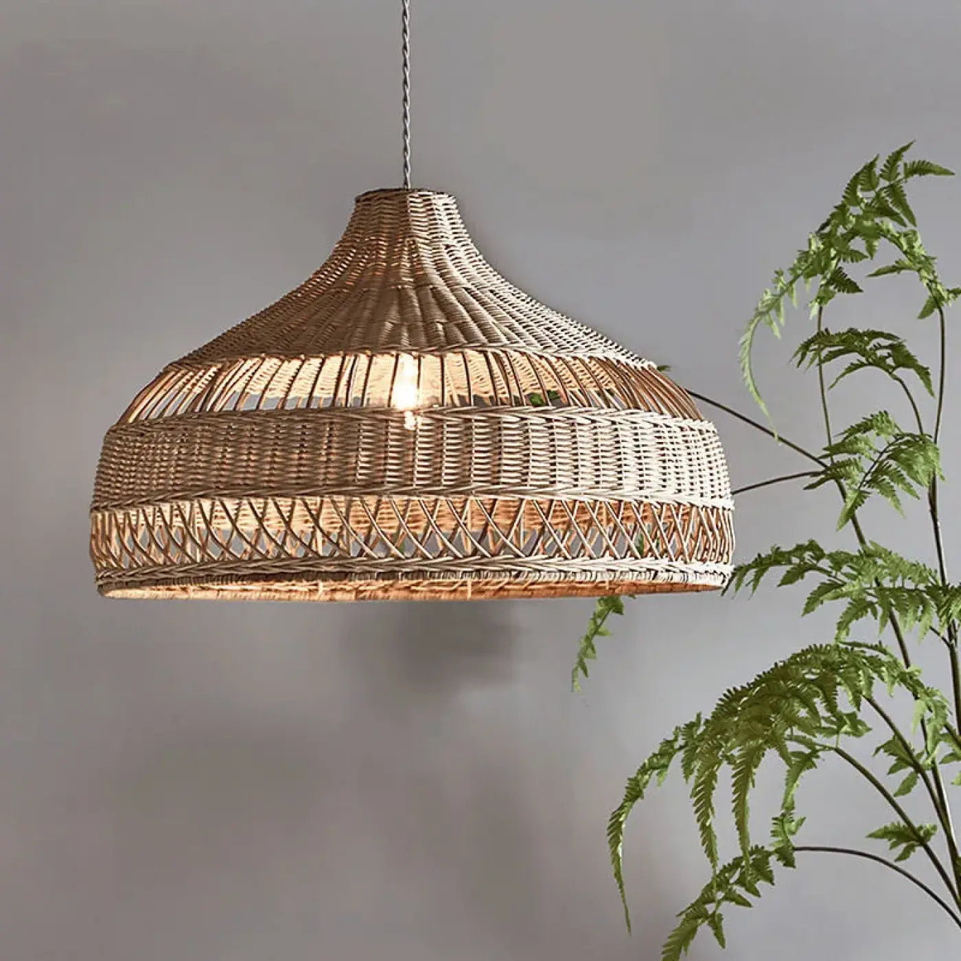 Suspension Luminaire Boheme en Rotin - Tresso