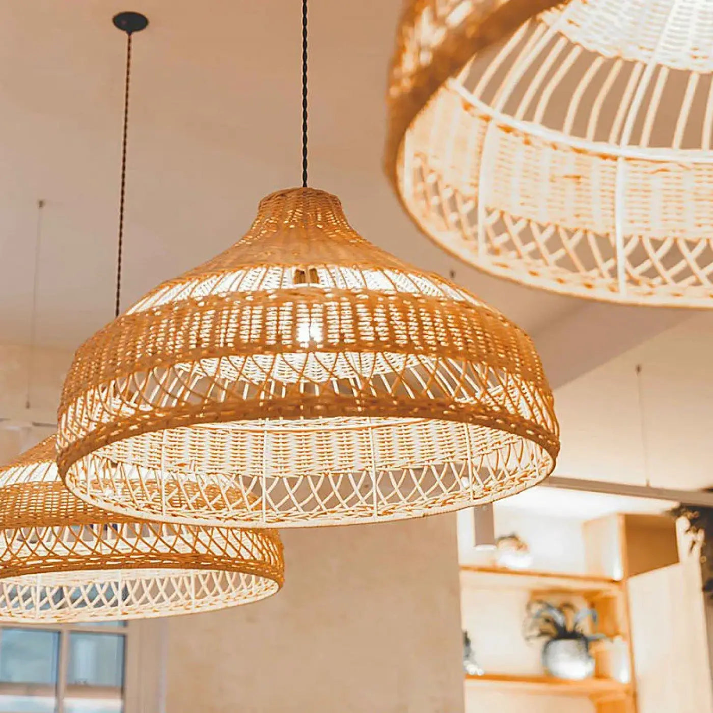 Suspension Luminaire Boheme en Rotin - Tresso
