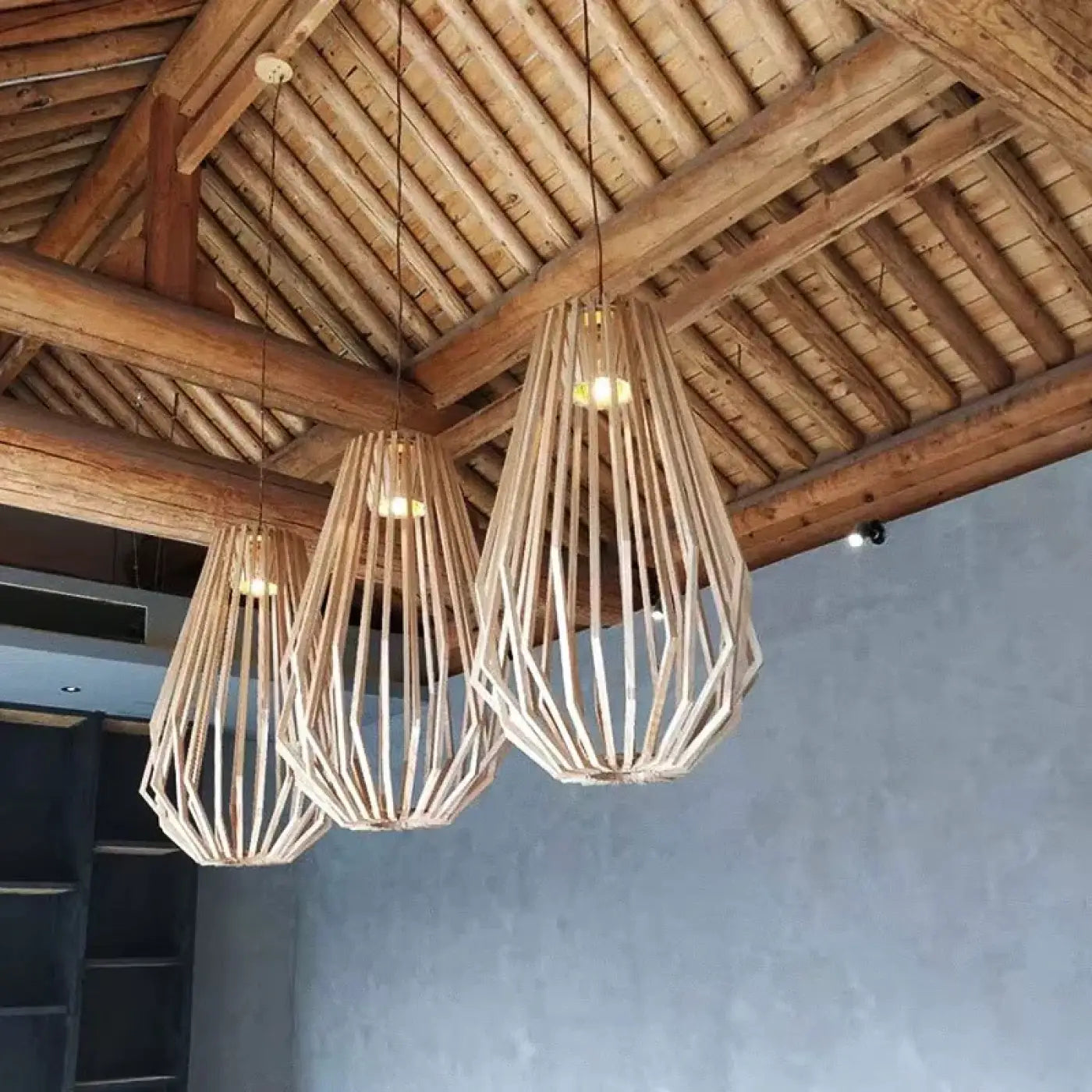 Suspension Luminaire en Bois - Geo