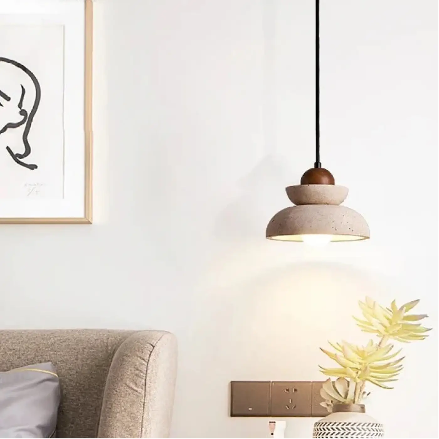 Suspension Luminaire Design en Bois - Bisare