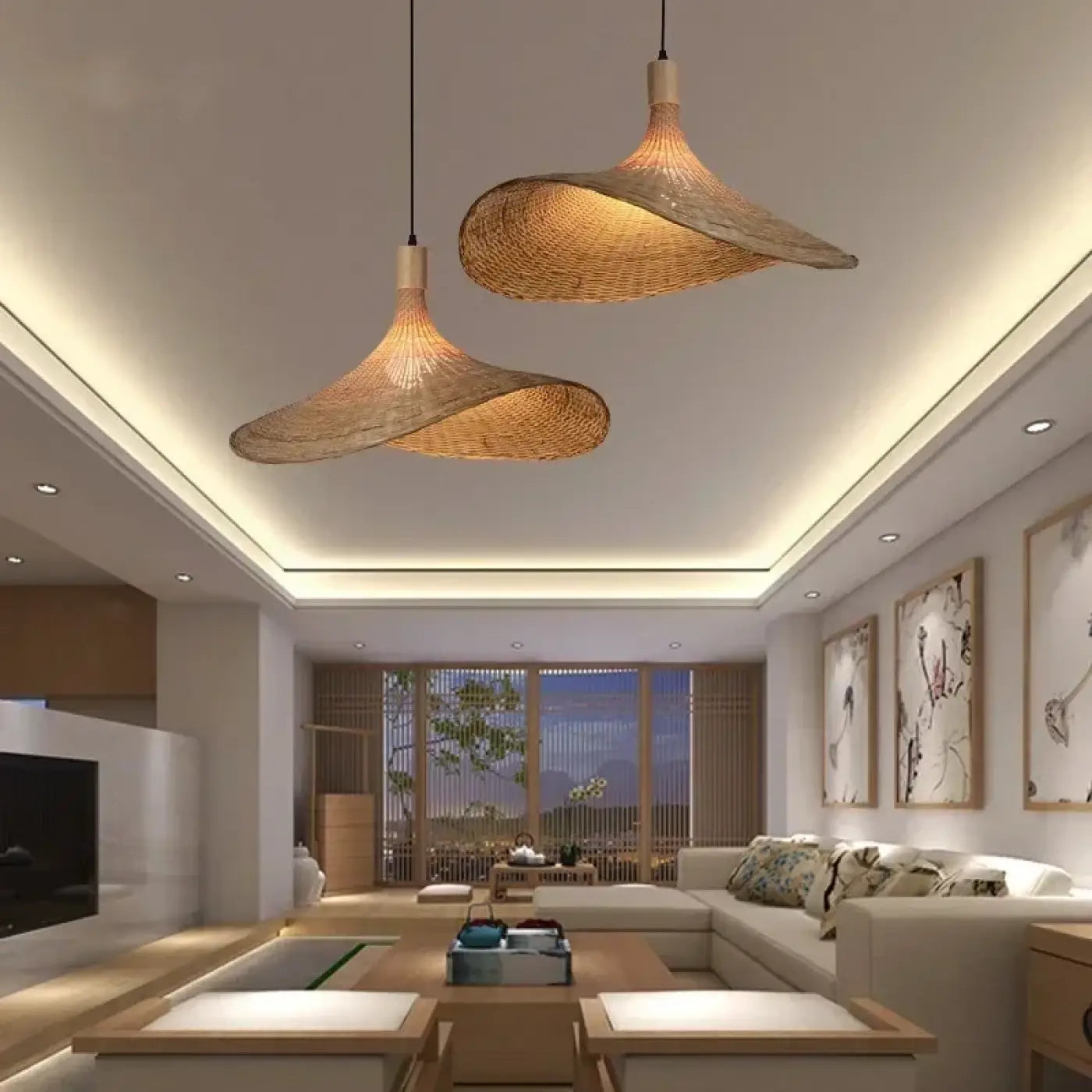 Suspension Luminaire en Bois - Ropi