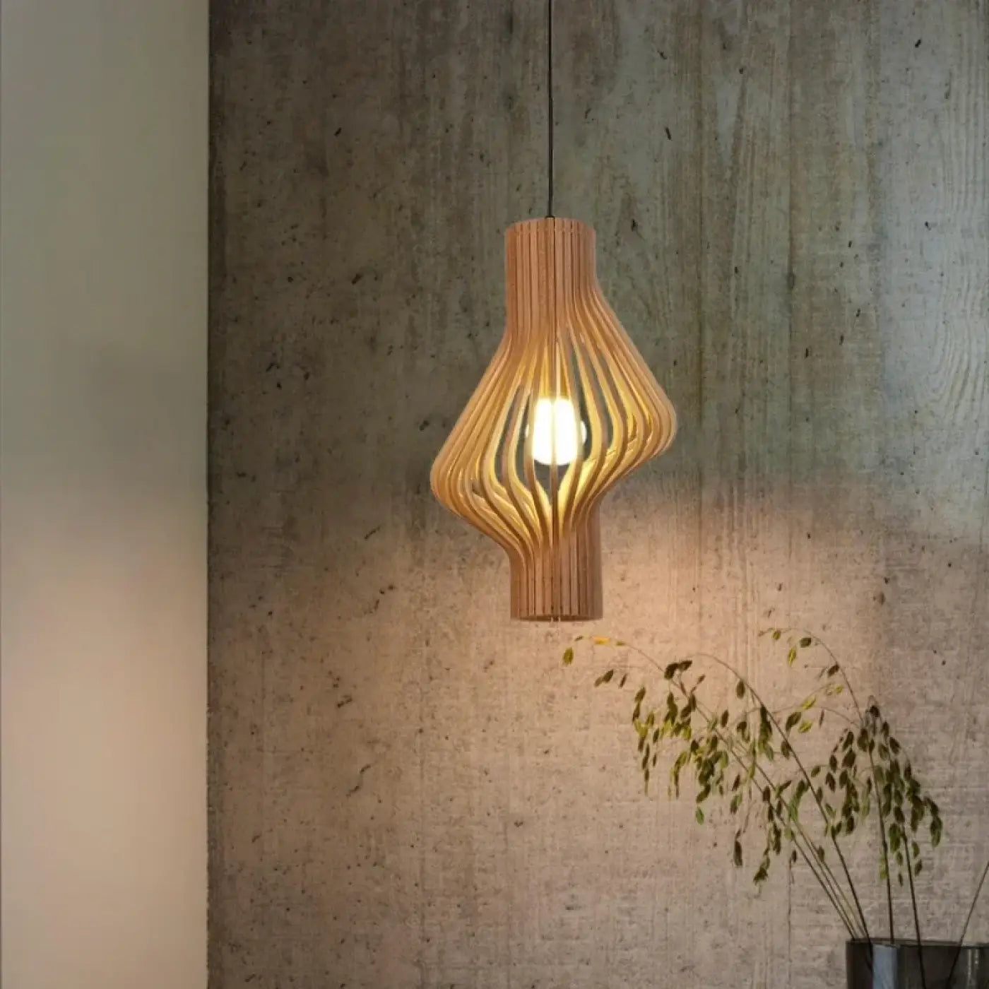 Suspension Luminaire Moderne en Bois - Tempori
