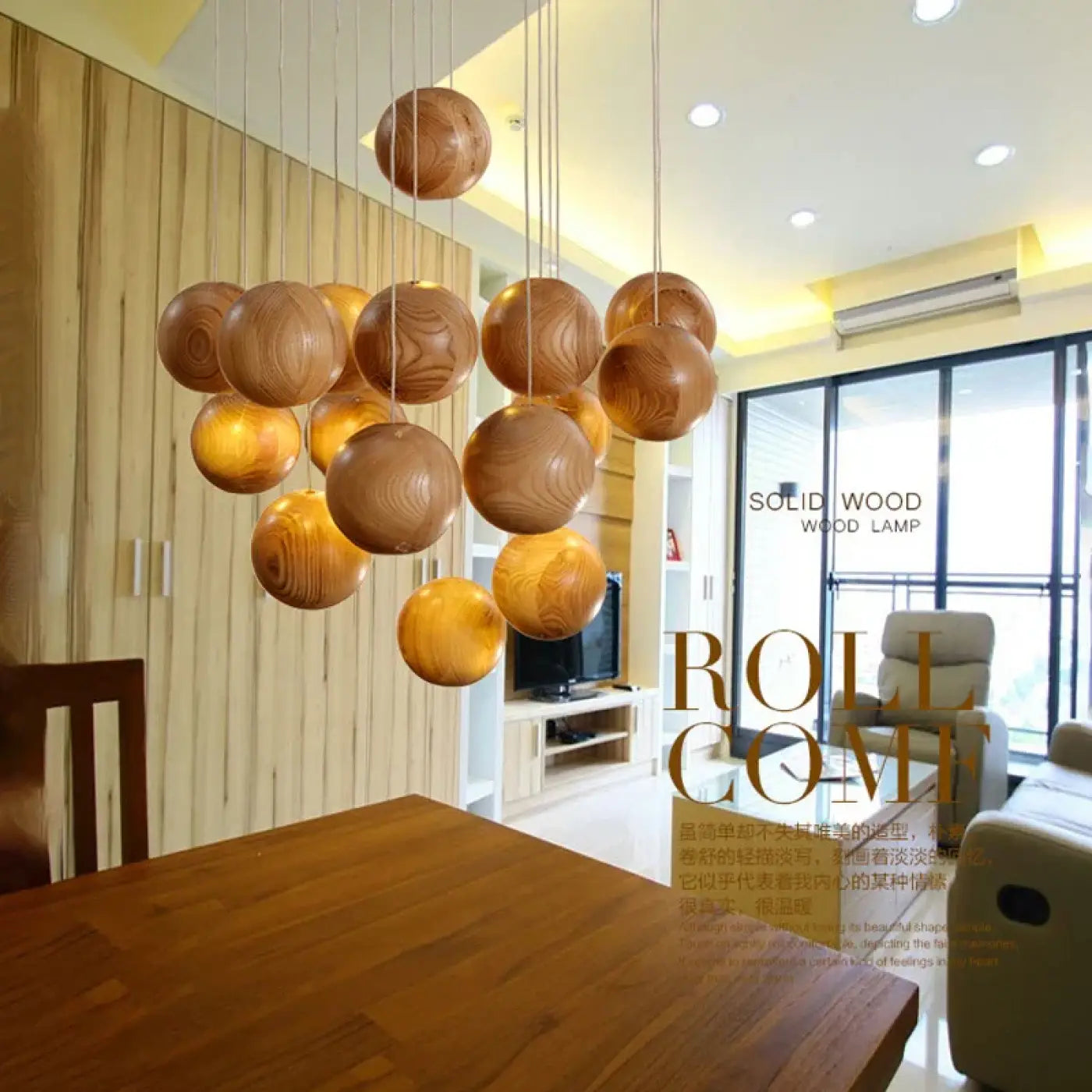 Suspension Luminaire en Bois - Boubou