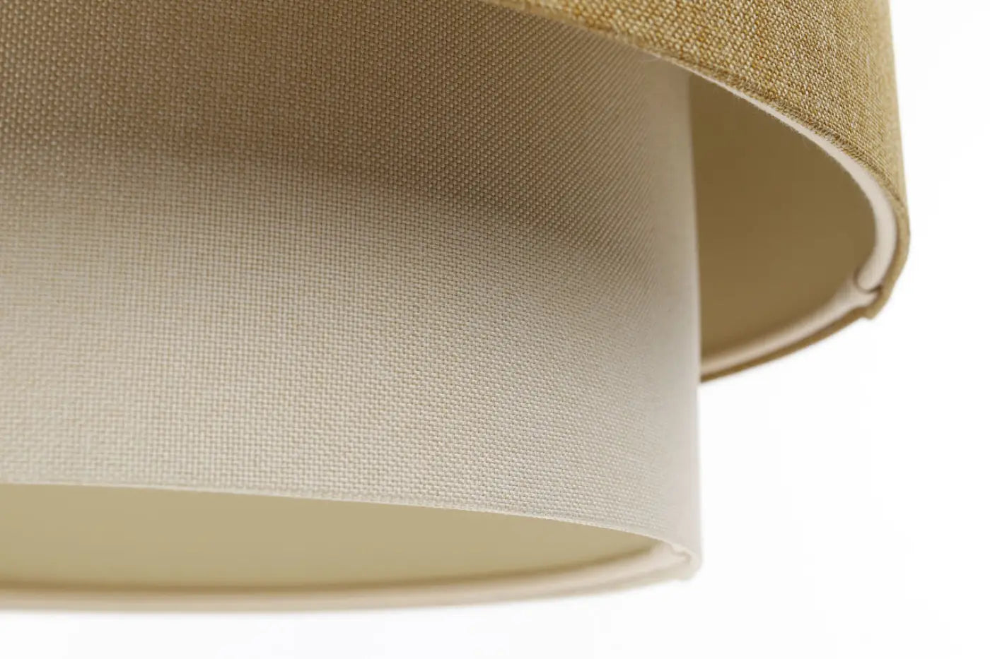 Suspension Luminaire Chic en Tissu - Duo Boho Elegant (Caramel/Crème/Ecru)