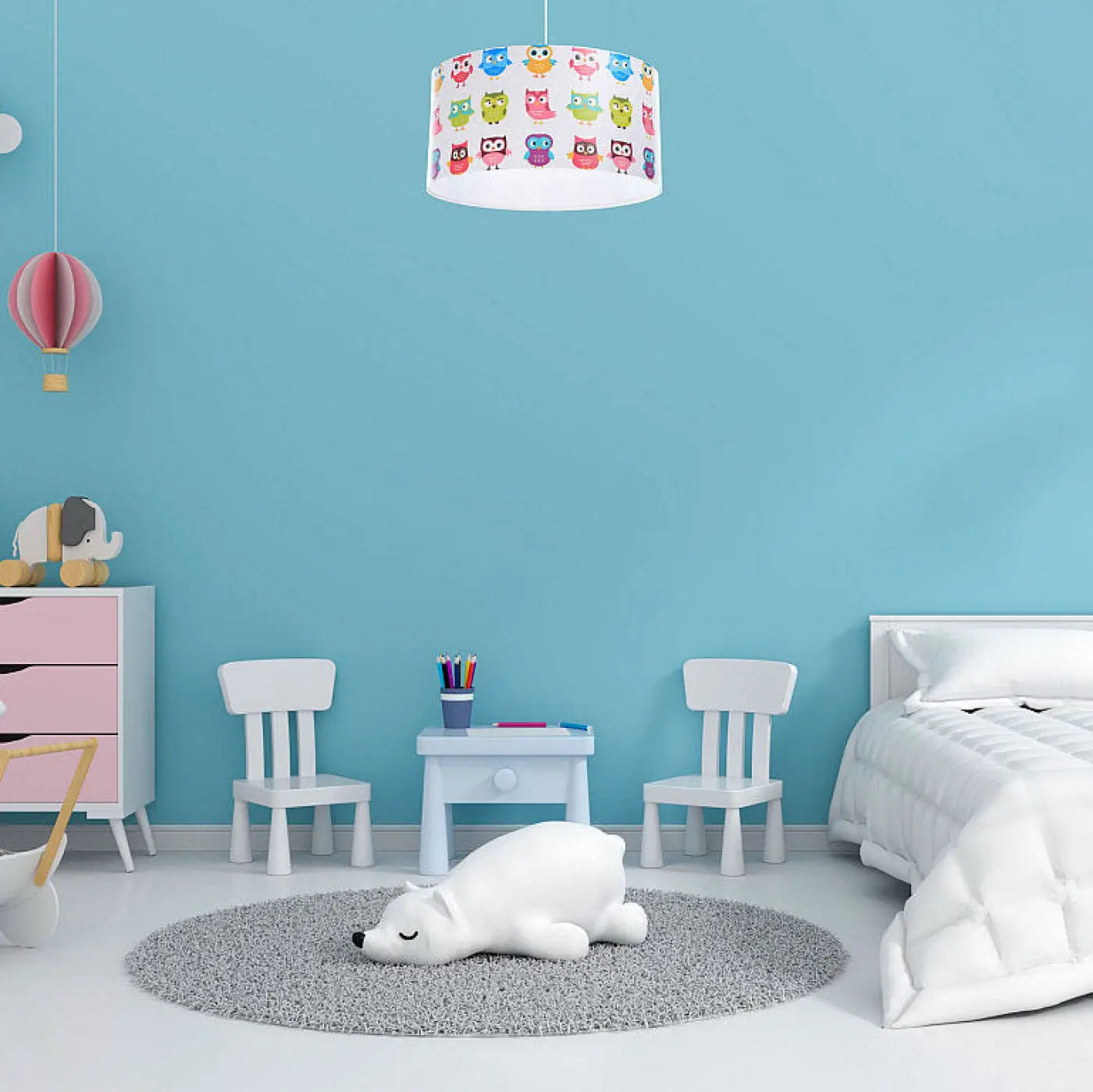 Suspension Luminaire - Foto Kids Chouettes
