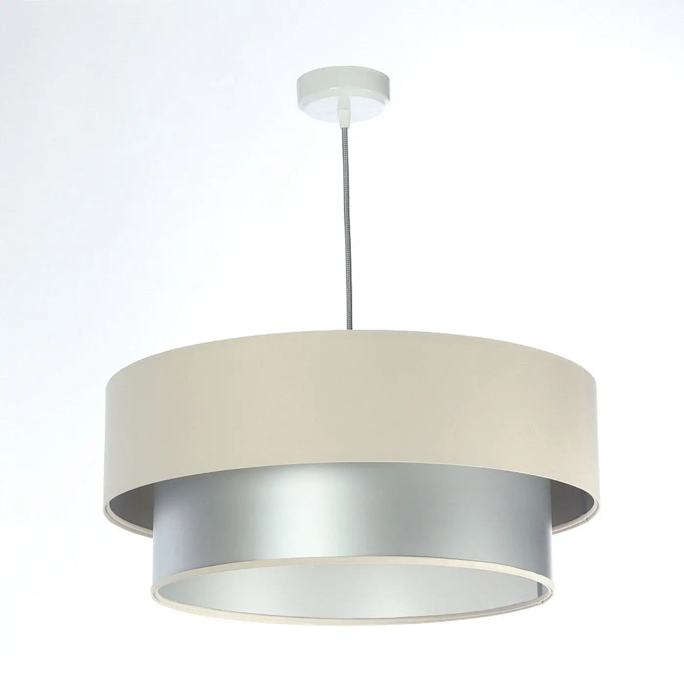 Suspension Luminaire - Duo (Creme/Argent)