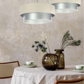 Suspension Luminaire - Duo (Creme/Argent)