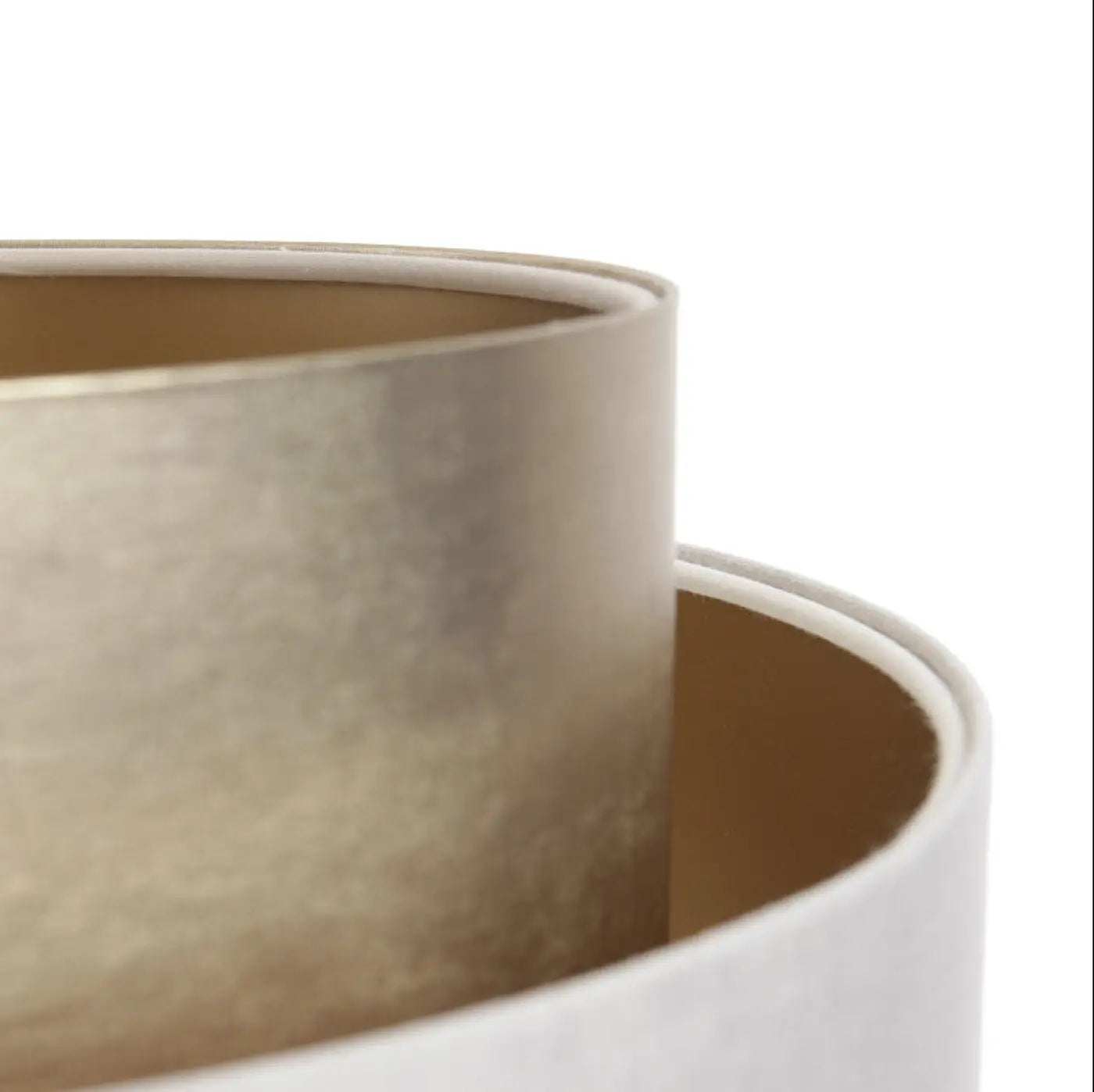 Suspension Luminaire en Tissu - Doblo (Crème/Doré)