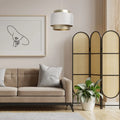 Suspension Luminaire en Tissu - Doblo (Crème/Doré)