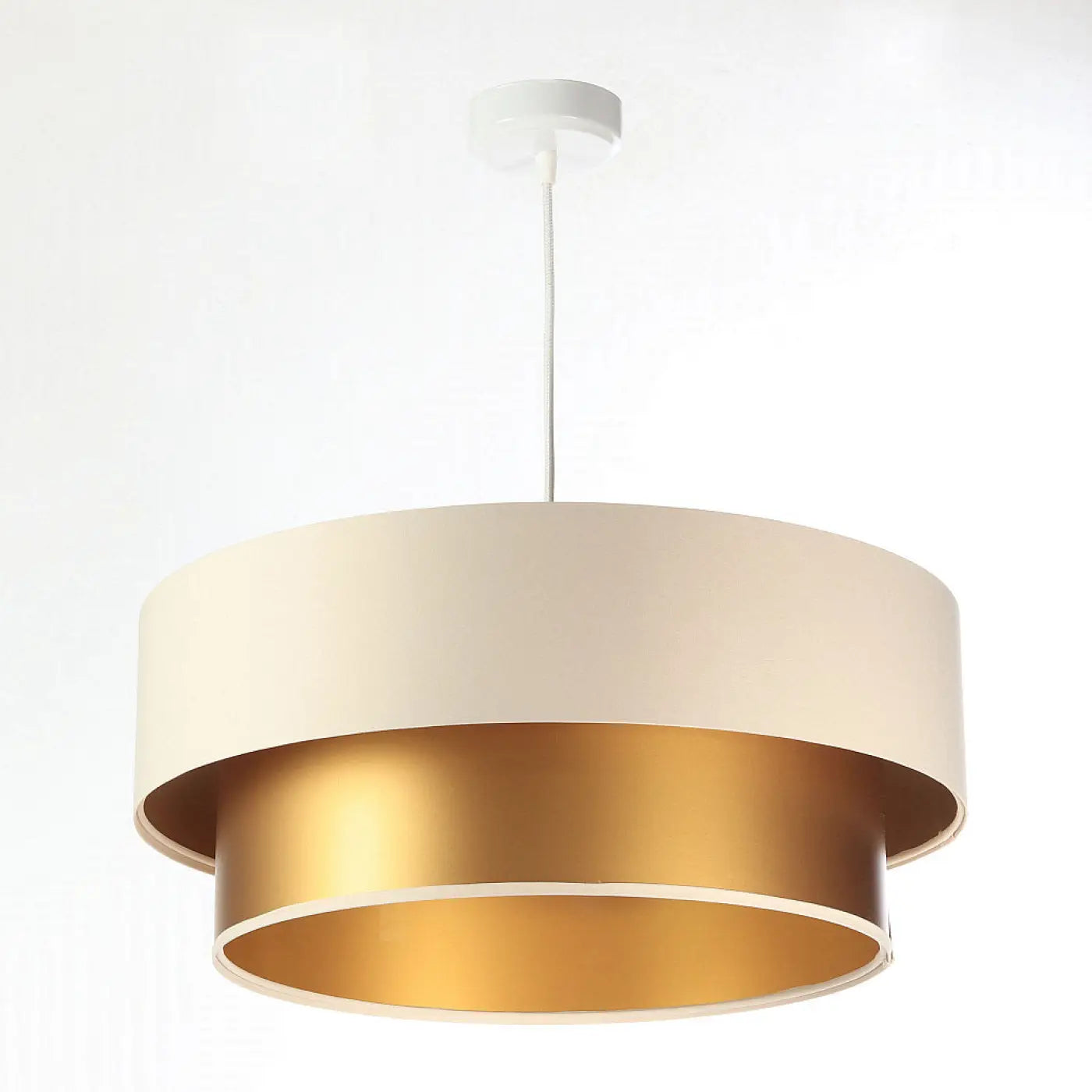 Suspension Luminaire - Duo (Creme/Doré)