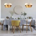 Suspension Luminaire - Duo (Creme/Doré)