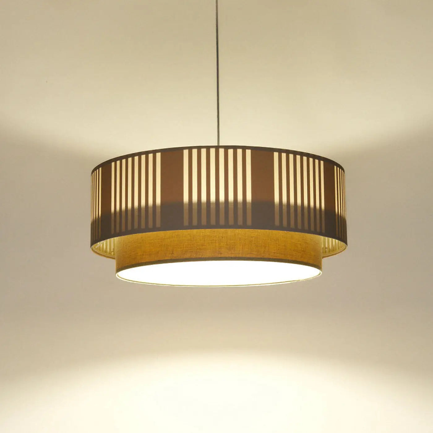 Suspension Luminaire Design - Duo Lami Line (Crème/Gris)