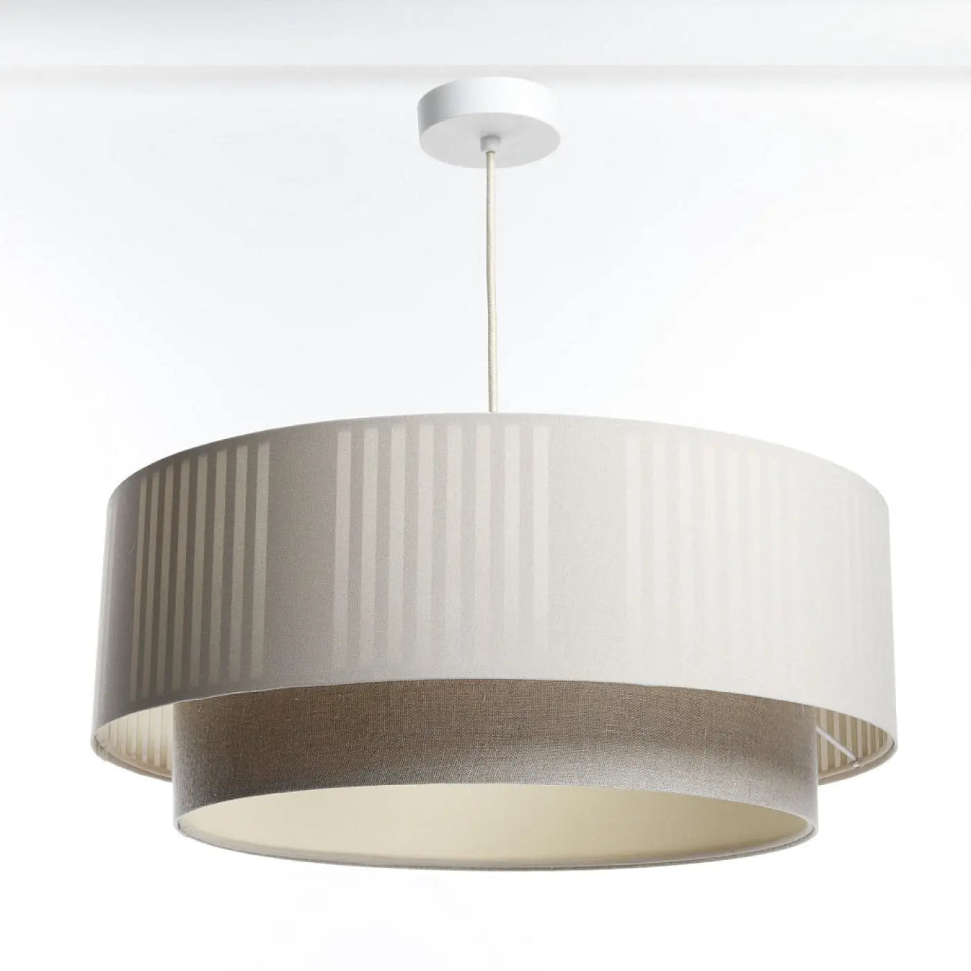 Suspension Luminaire Design - Duo Lami Line (Crème/Gris)