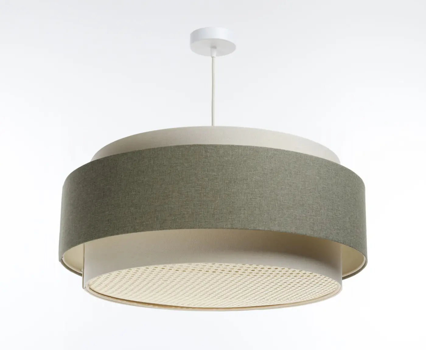 Suspension Luminaire Design - Doblo Boho Elegant (Crème/ Olive/ Ecru)