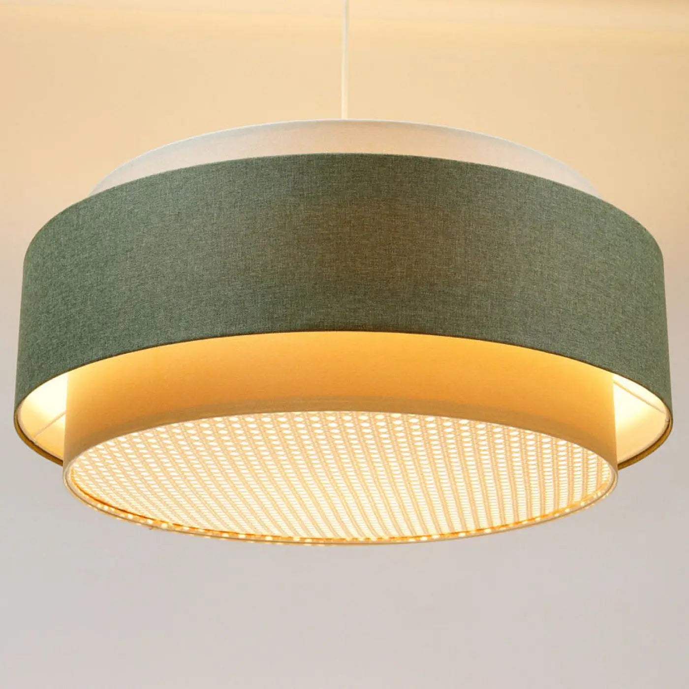 Suspension Luminaire Design - Doblo Boho Elegant (Crème/ Olive/ Ecru)