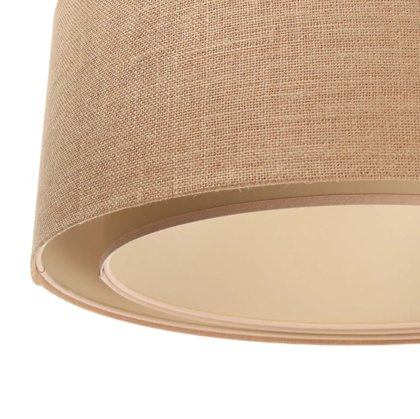 Suspension Luminaire Boheme en Tissu - Duo Boho (Beige/Ecru)