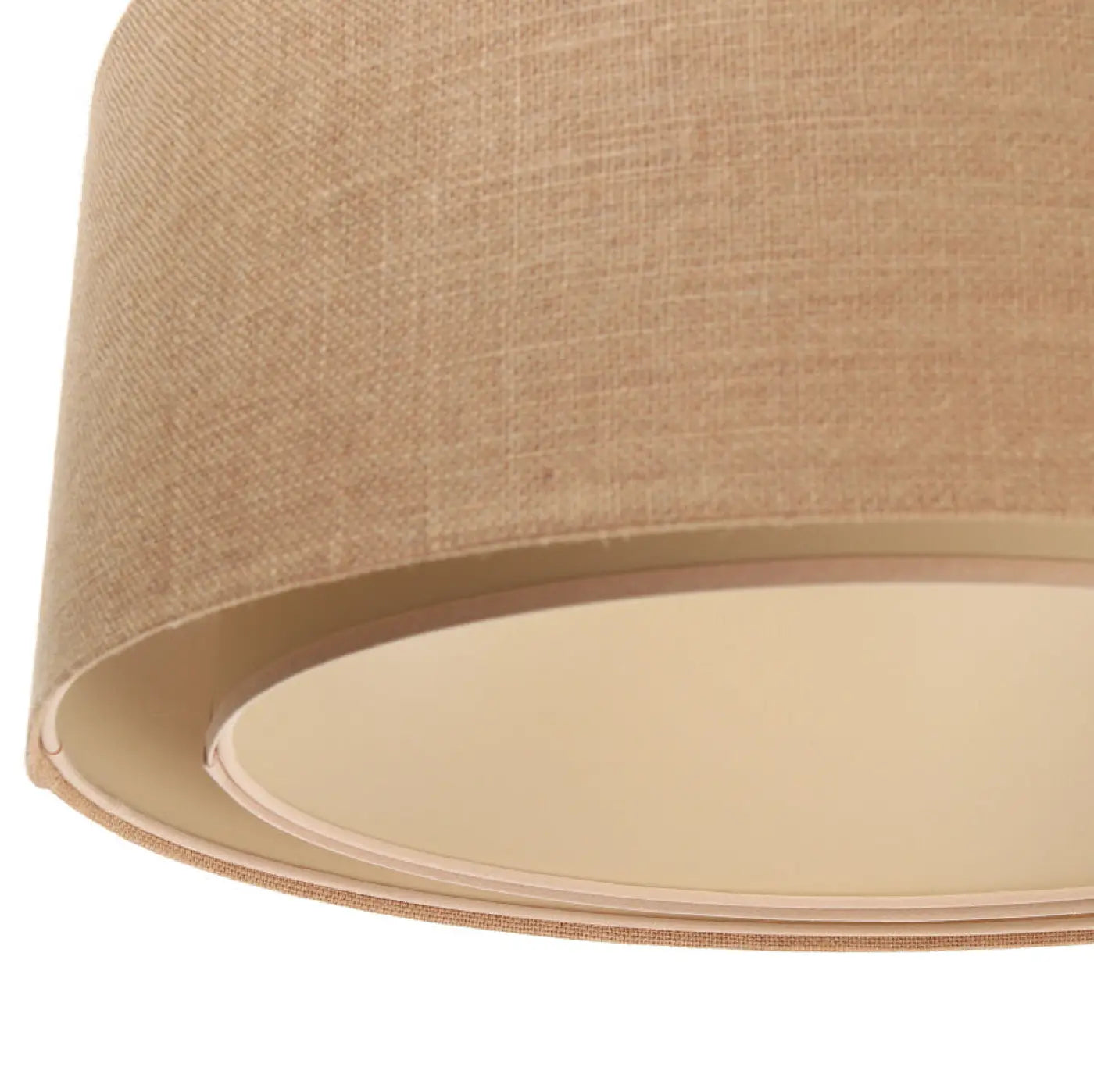 Suspension Luminaire Boheme en Tissu - Duo Boho (Beige/Ecru)
