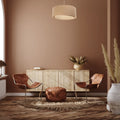 Suspension Luminaire Boheme en Tissu - Duo Boho (Beige/Ecru)