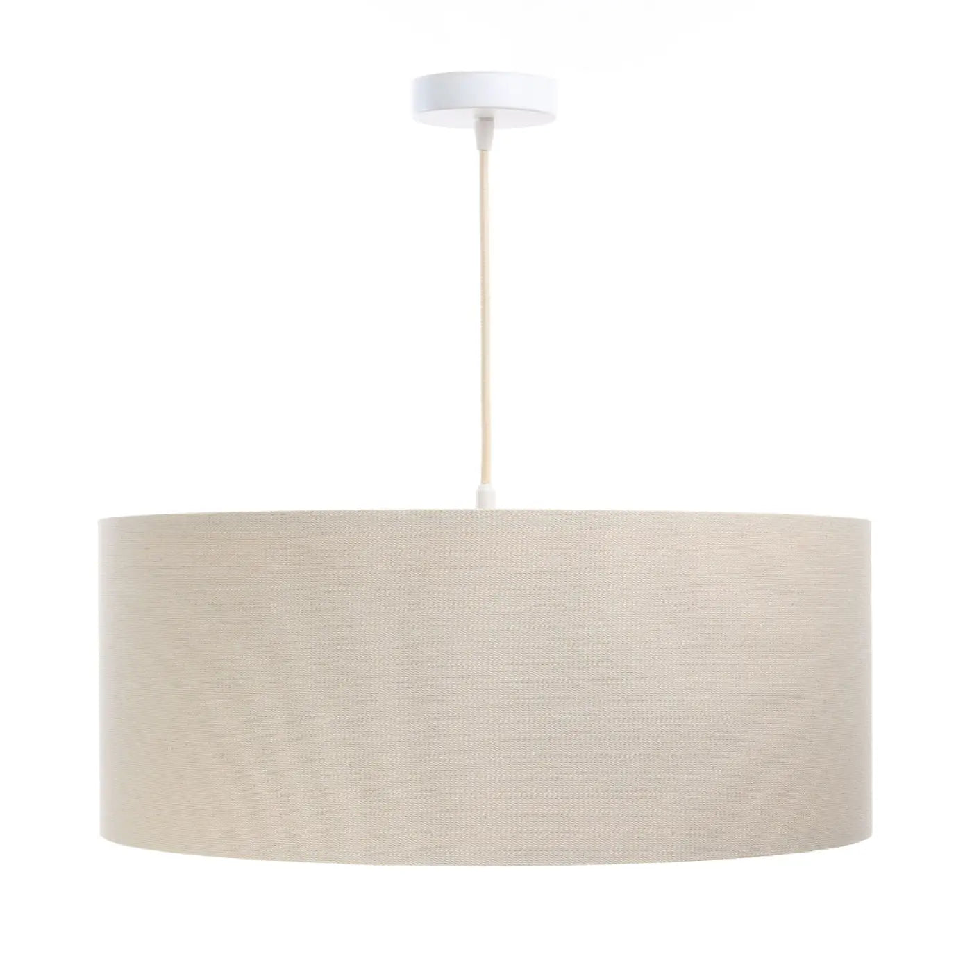 Suspension Luminaire Chic en Tissu - Duo Boho (Crème)
