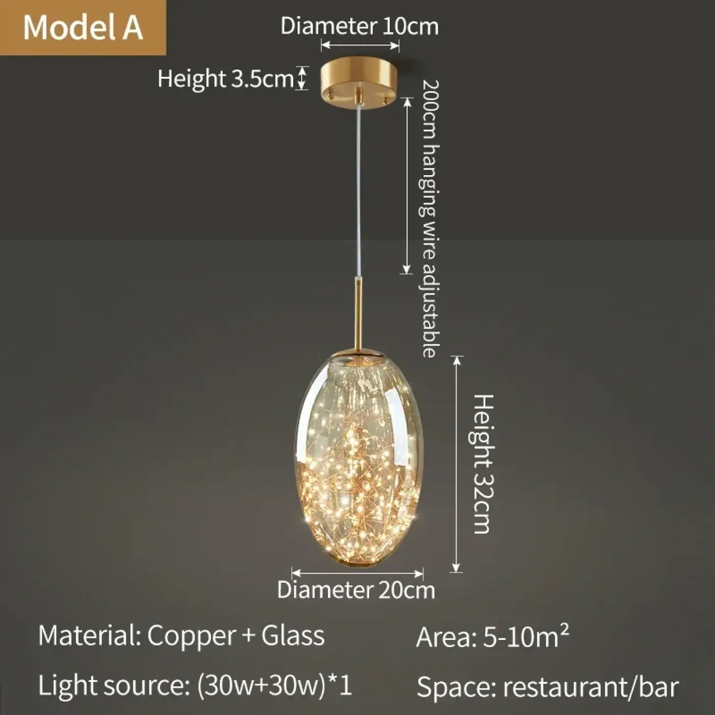 Suspension Luminaire Moderne en Verre - Duroutyge