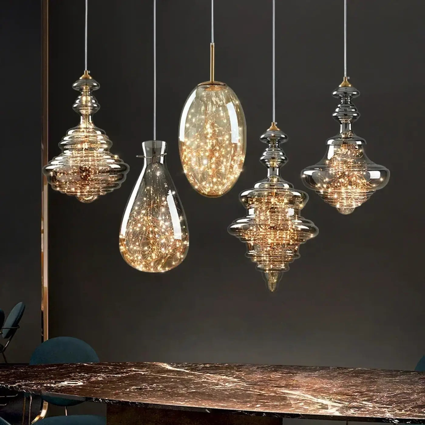 Suspension Luminaire Moderne en Verre - Duroutyge