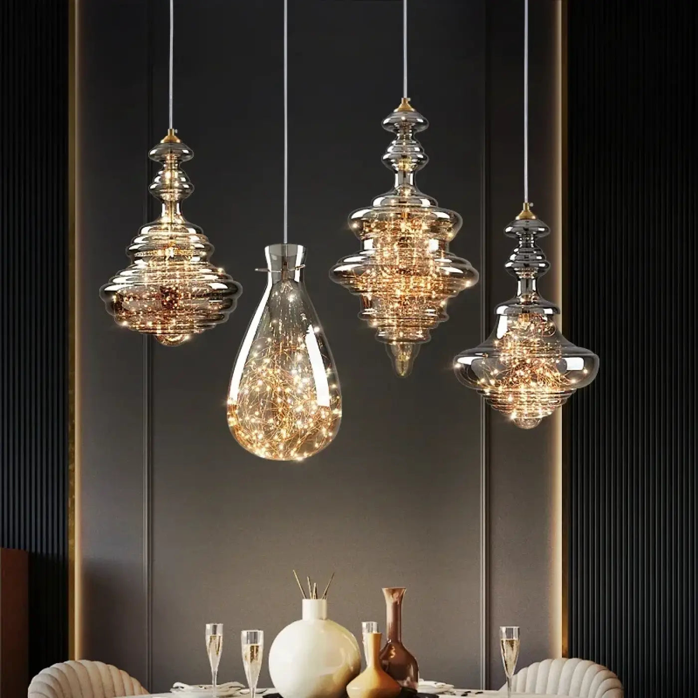 Suspension Luminaire Moderne en Verre - Duroutyge