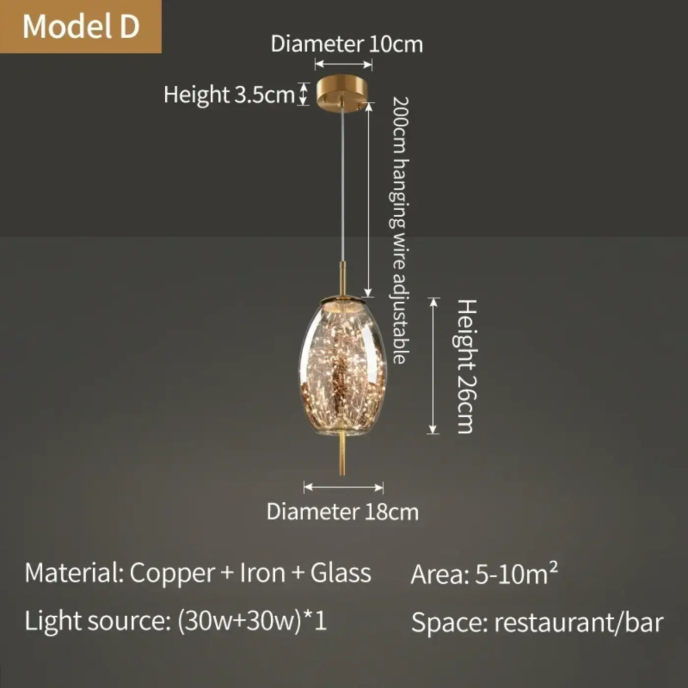 Suspension Luminaire Moderne en Verre - Duroutyge