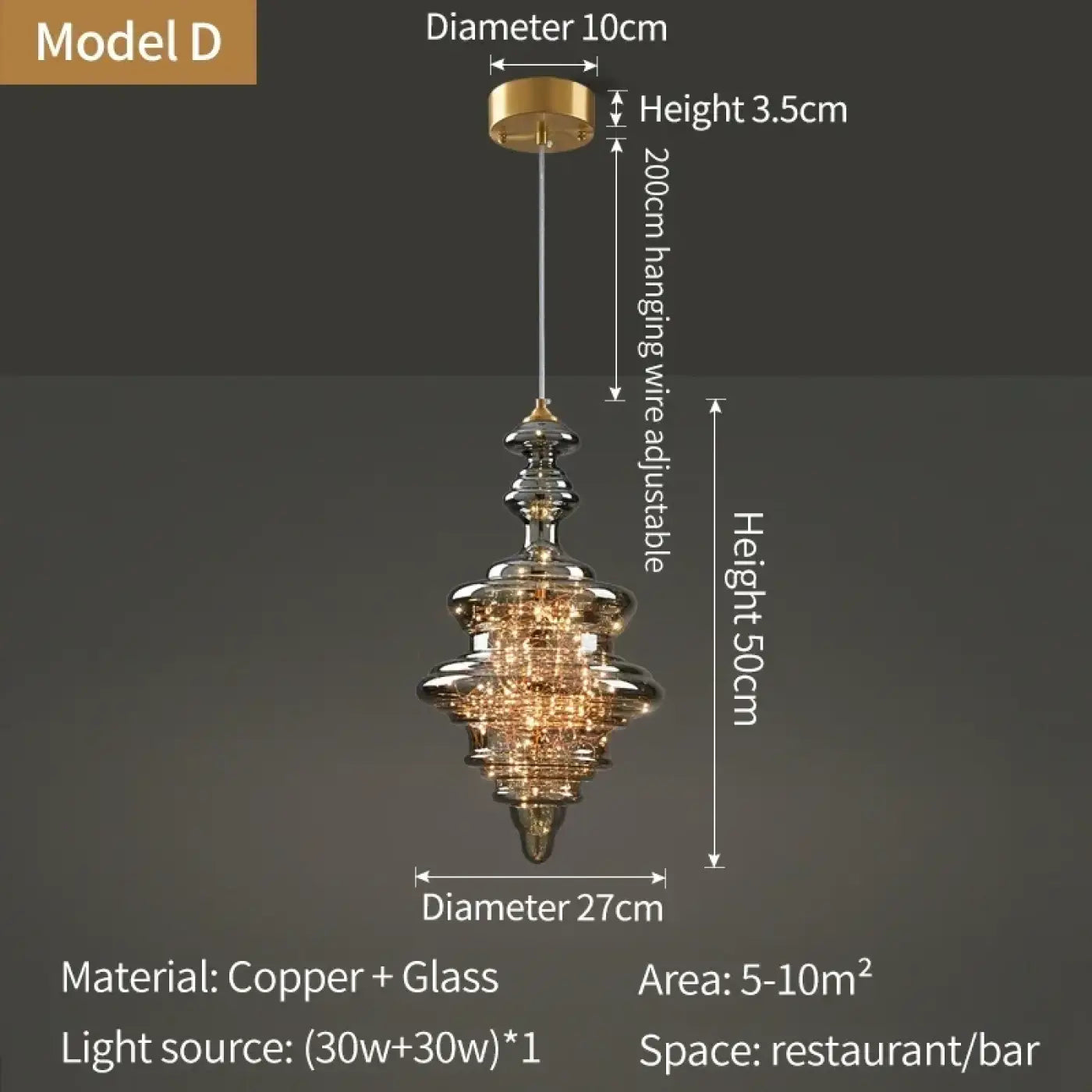 Suspension Luminaire Moderne en Verre - Duroutyge