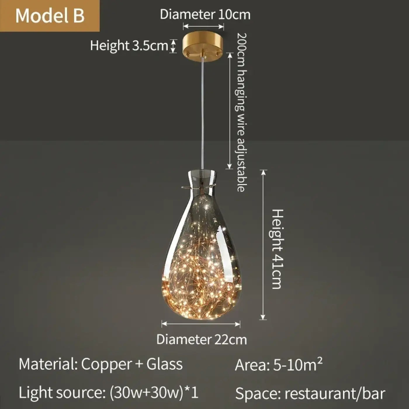 Suspension Luminaire Moderne en Verre - Duroutyge